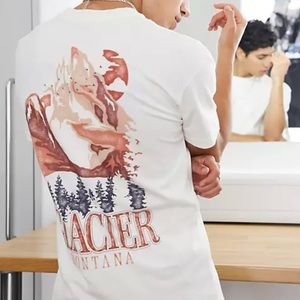 NWOT. Abercrombie & Fitch Mens Oversized Glacier Park Montana Graphic Tee.